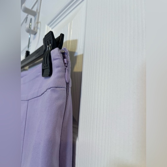 Hill House The Claire Pants Lavender Mid Rise Stretch Cotton Ankle Size Large - Picture 5 of 6